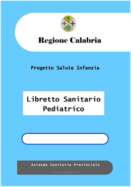 Libretto Sanitario Pediatrico