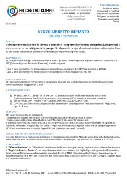 nuovo libretto impianto