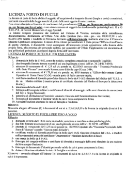 Domanda licenza di caccia.
