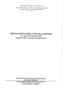 regolamento della pratica forense