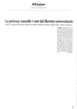 La privacy cancella i voti dal libretto universitario
