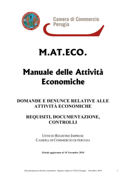 Manuale attivit&agrave; economiche
