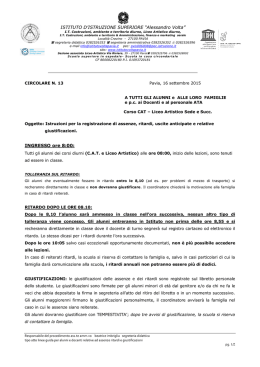 Istruzioni per giustificazioni assenze