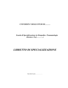 Libretto di Specializzazione
