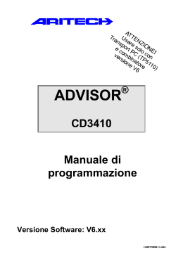 Manuale di programmazione CD3410