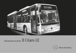 Informazioni tecniche Il Citaro LE - Mercedes-Benz