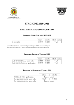 stagione 2010-2011 - Comune di Bergamo