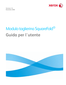 Modulo taglierina SquareFold Guida per l`utente