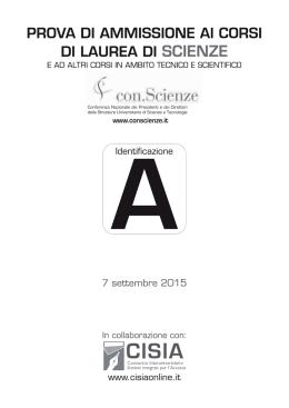 Test Scienze 7 settembre 2015 MATEMATICA E
