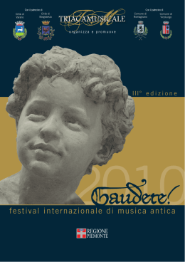 Libretto della Stagione 2010 - Gaudete Festival Internazionale di