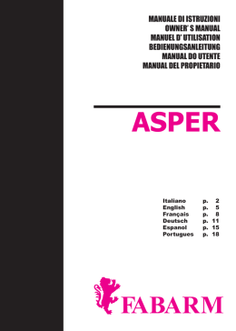 manuale di istruzioni owner` s manual manuel d