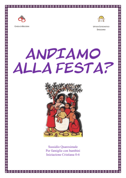 sussidio 0-6 quaresima - Ufficio Catechistico Diocesano Bologna