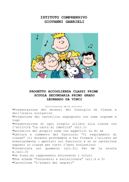 Il progetto - Istituto comprensivo "Giovanni Gabrieli" Mirano