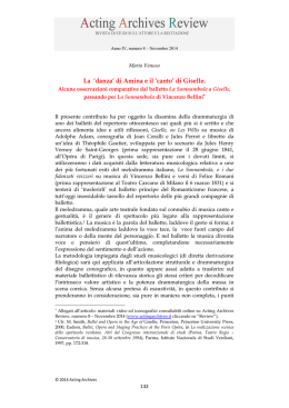 `danza` di Amina e il `canto` di Giselle.