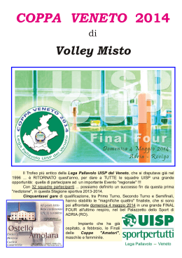 Coppa Veneto 2014 di Volley Misto – libretto Final Four