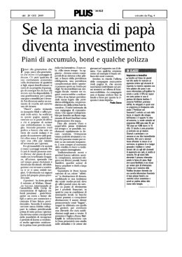 Se la mancia di pap&agrave; diventa investimento