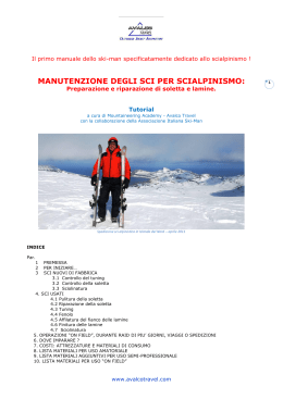 manutenzione degli sci per scialpinismo