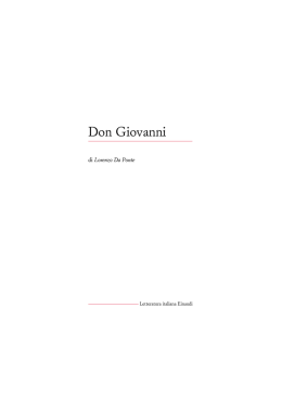 Don Giovanni - Biblioteca della Letteratura Italiana