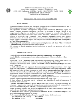Memorandum - Scuola di istruzione secondaria statale di primo