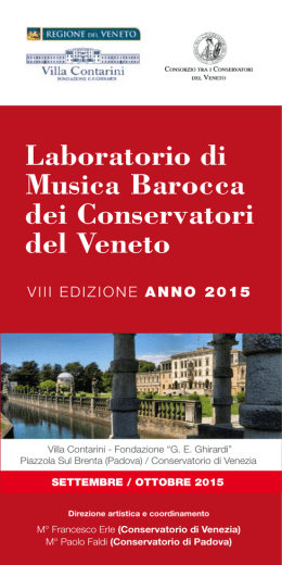 libretto - Conservatorio &ldquo;A. Pedrollo&rdquo;