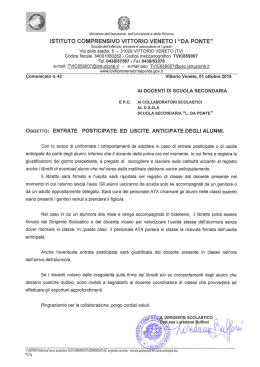 ISTITUTO COMPRENSIVO VITTORIO VENETO I &ldquo;DA PONTE&rdquo;