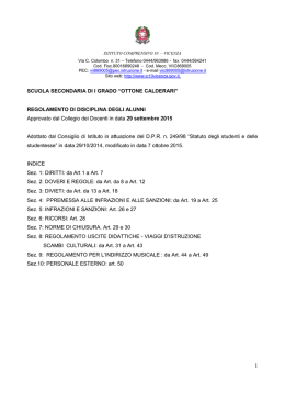 Regolamento secondaria di 1&deg; grado