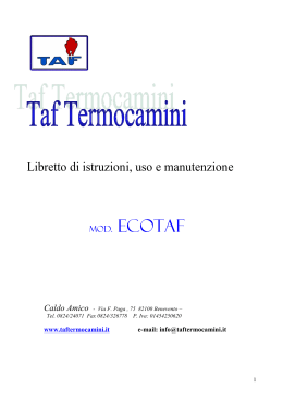 Mod. ECOTAF - TAF Termocamini > Azienda > chi siamo