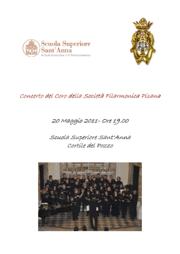 Locandina - Scuola Superiore Sant`Anna