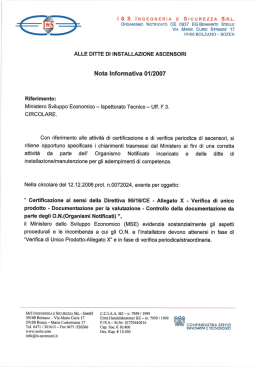 ALLE DITTE DI INSTALLAZIONE ASCENSORI