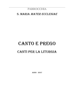 CANTO E PREGO