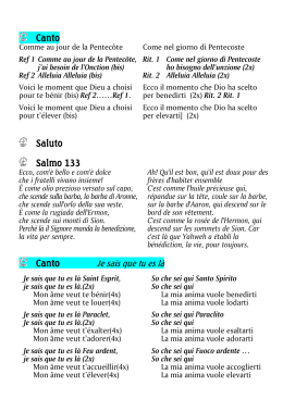 Canto Saluto Salmo 133 Canto Salmo 118, 1-14