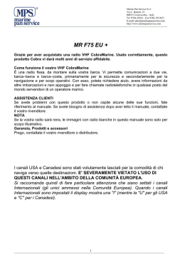 Scarica Manuale Italiano Cobra Marine MR F75 EU+ Data