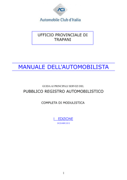 MANUALE DELL`AUTOMOBILISTA