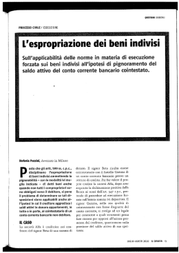 l`espropriazione dei beni indivisi