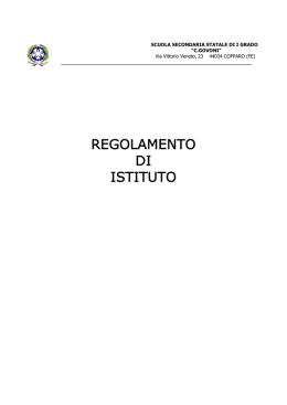 regolamento di istituto