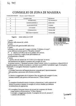 Verbale delal seduta del 18 febbraio 2014