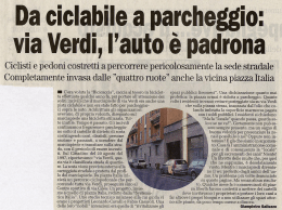 Da ciclabile a parcheggio