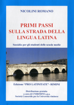Primi passi sulla strada della lingua latina