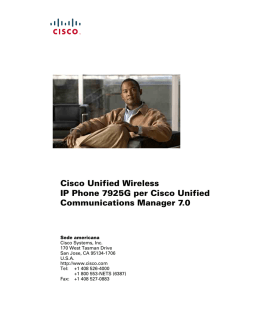 Manuale del telefono Cisco Unified Wireless IP Phone 7925G per