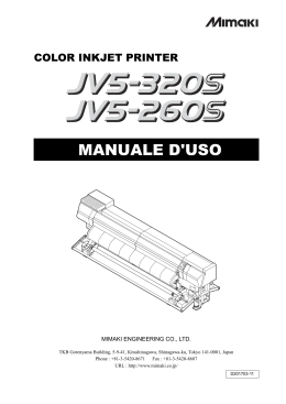 Manuale d`uso Mimaki JV5-320