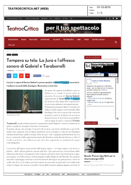 La Jura - rassegna stampa - teatroecritica 1-12