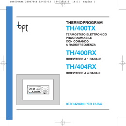 istruzioni th/400txrx