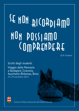 Libretto Scritti Studenti viaggio Memoria 2013