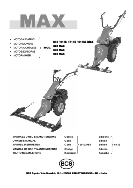 MANUALE D`USO E MANUTENZIONE Codice