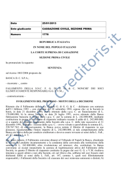 REPUBBLICA ITALIANA IN NOME DEL POPOLO ITALIANO LA