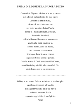 libretto preghiera - Parrocchia del Duomo di Piove di Sacco