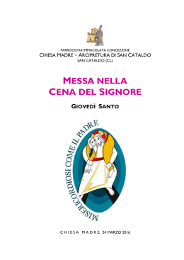 Libretto della Celebrazione