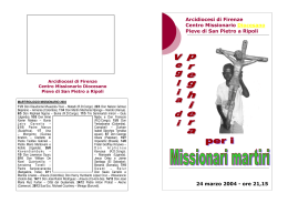 libretto 2004 - Centro Missionario Diocesano Firenze