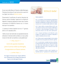 tuo figlio), hai diritto al BONUS beb&egrave;.
