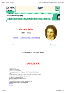 Scarica il libretto I Puritani